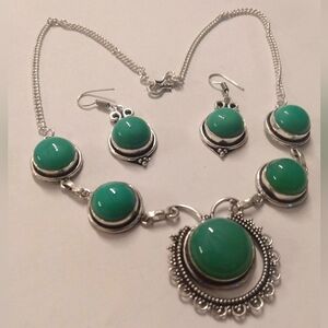 Green Chrysoberyl Set 925 made in India
